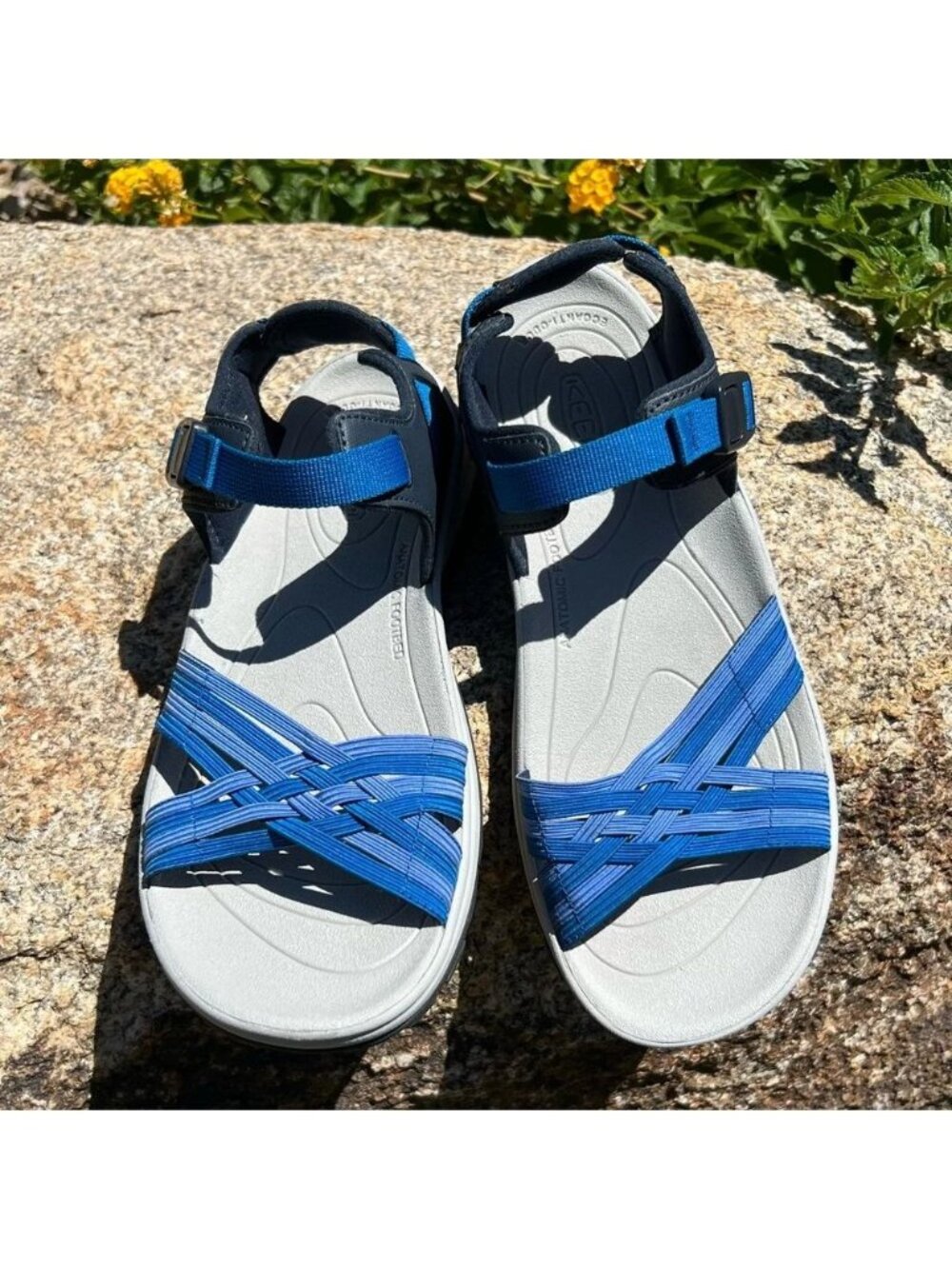 Keen Terradora II Strappy Blue Open Toe Sandals Adjustable Ankle Strap Size 10